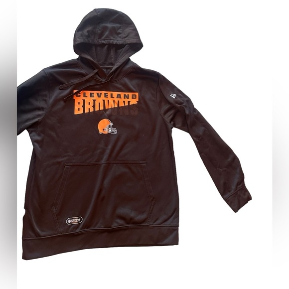 NFL Team Apparel Men’s CLEVELAND BROWNS Dri-Fit Hoodie Large - Picture 1 of 3